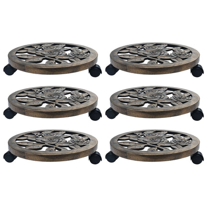 Pflanzenroller 6 Stk. Bronze 38 cm Kunststoff