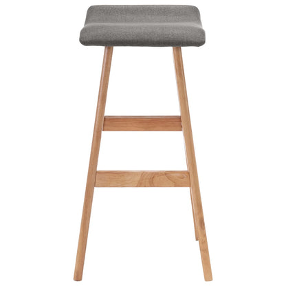 Barhocker 2 Stk. Dunkelgrau Stoff