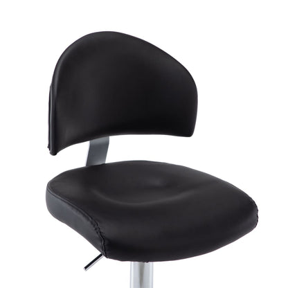 Barhocker Schwarz Kunstleder