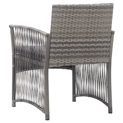 Gartensessel mit Sitzkissen 2 Stk. Anthrazit Poly Rattan