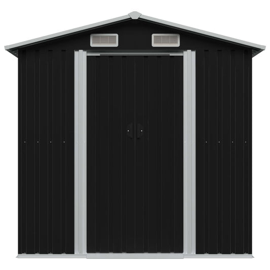 Gartenschuppen Anthrazit Stahl 204 x 132 x 186 cm