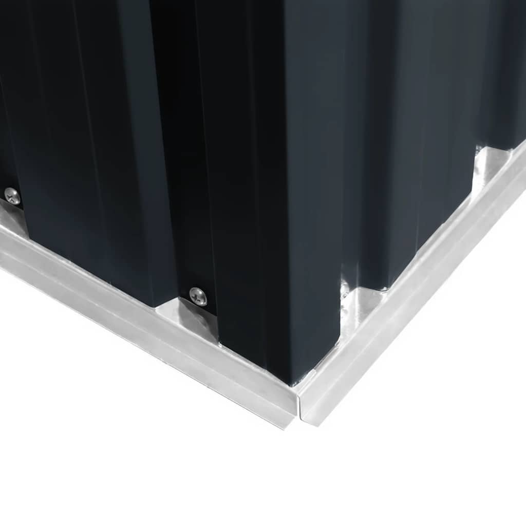 Gartenschuppen Anthrazit Stahl 204 x 132 x 186 cm