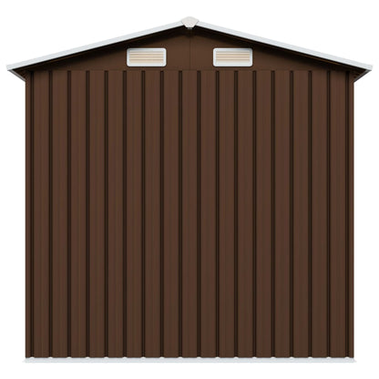 Geräteschuppen Braun 204x132x186 cm Stahl