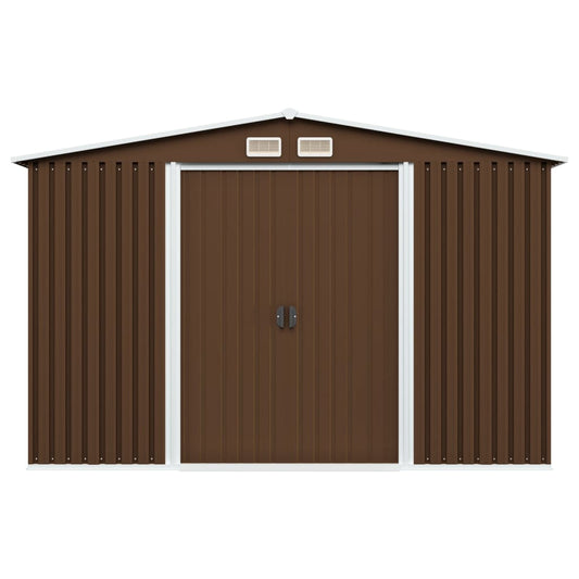 Geräteschuppen Braun 257x205x178 cm Stahl
