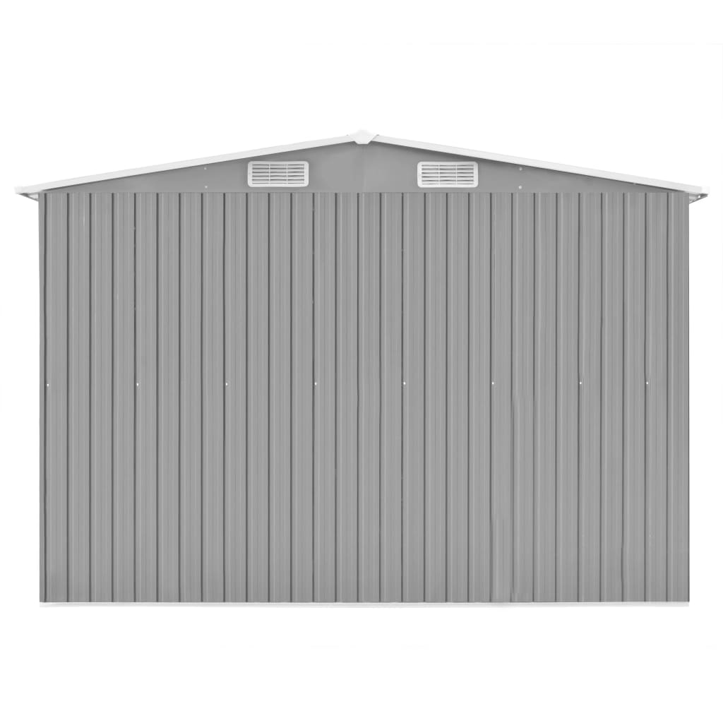 Gerätehaus Grau 257x990x181 cm Verzinkter Stahl