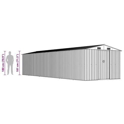 Gerätehaus Braun 257x990x181 cm Verzinkter Stahl