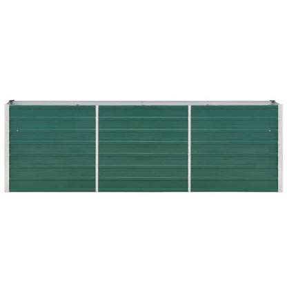 Garten-Hochbeet Verzinkter Stahl 240×40×77 cm Grün