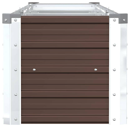Garten-Hochbeet Verzinkter Stahl 320×40×45 cm Braun