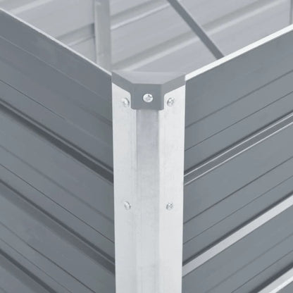 Garten-Hochbeet Verzinkter Stahl 400x80x45 cm Grau