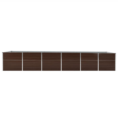 Garten-Hochbeet Verzinkter Stahl 480x80x77 cm Braun
