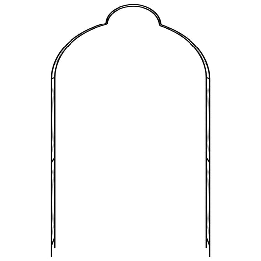 Rosenbogen Schwarz 150 x 34 x 240 cm Eisen