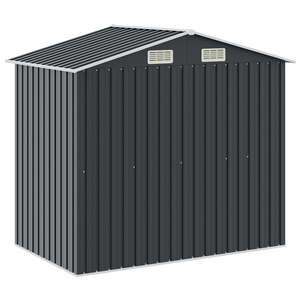 Gartenhaus mit Regal Anthrazit 205x130x183 cm Eisen