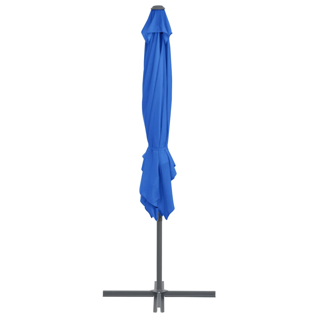 Ampelschirm mit Stahl-Mast 250x250 cm Azurblau