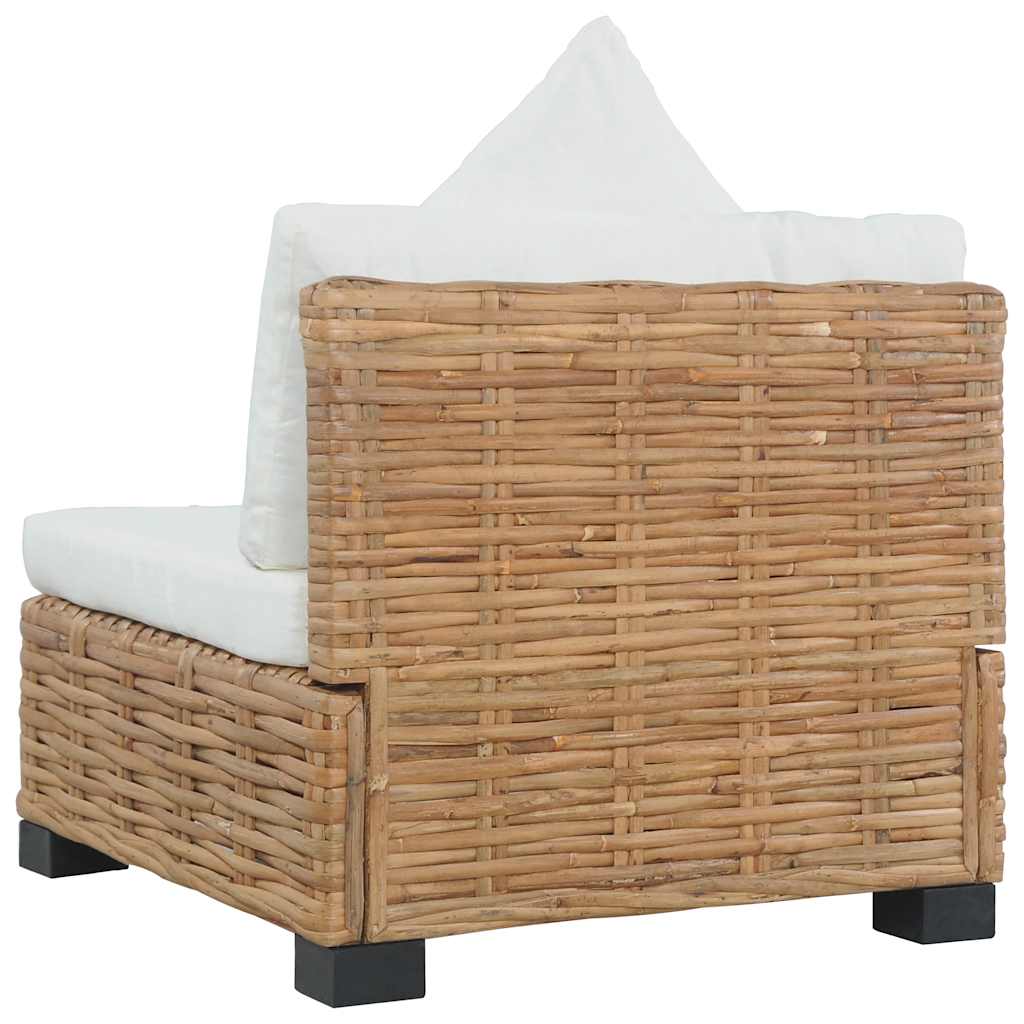 Sofa ohne Armlehnen mit Kissen Natürliches Rattan