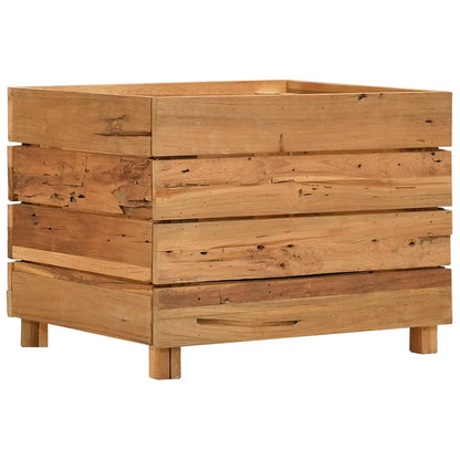 Hochbeet 50x40x38 cm Massivholz Teak und Stahl