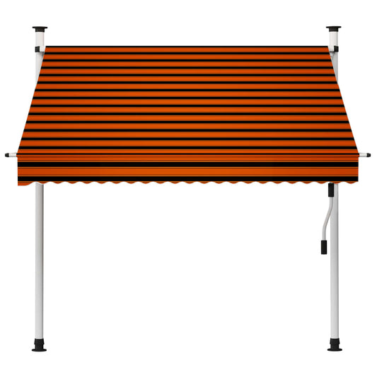 Einziehbare Markise Handbetrieben 200 cm Orange und Braun
