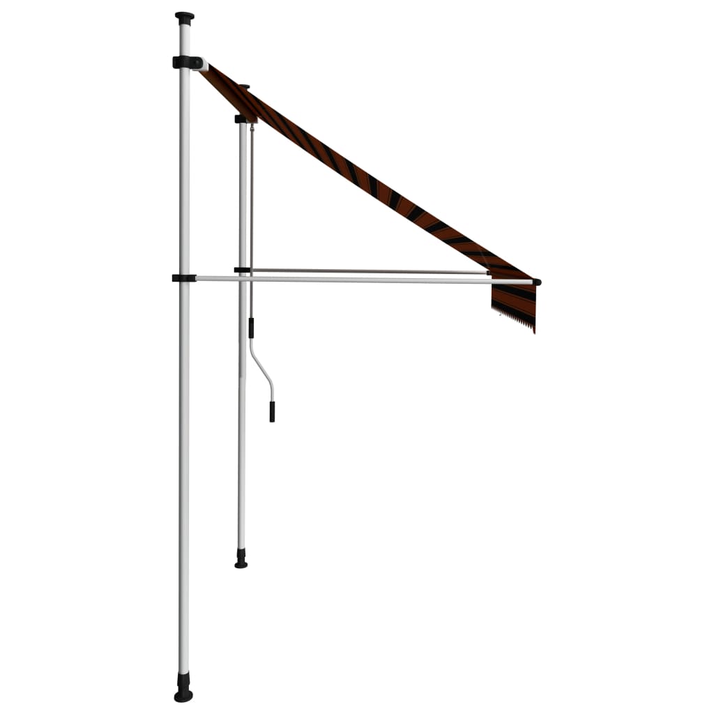 Einziehbare Markise Handbetrieben 200 cm Orange und Braun