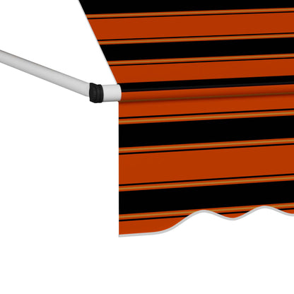 Einziehbare Markise Handbetrieben 200 cm Orange und Braun