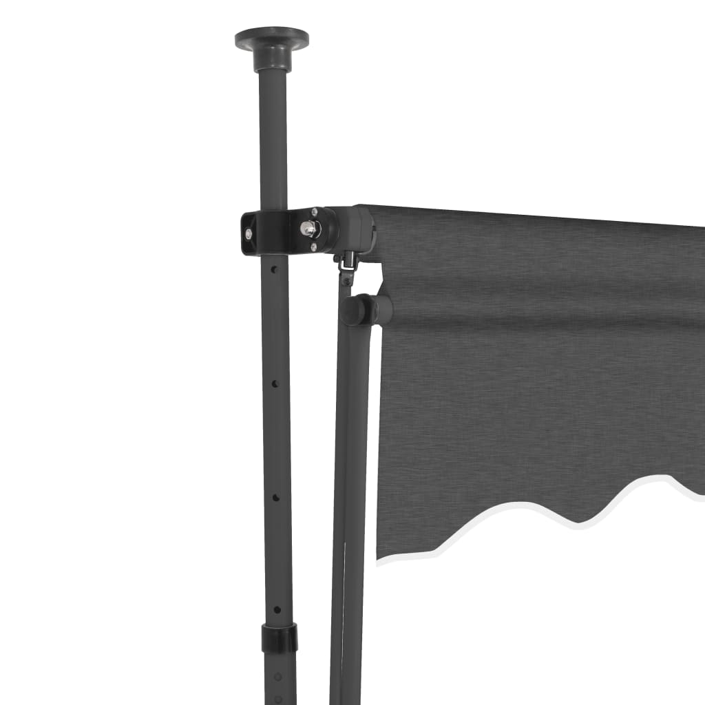 Einziehbare Markise Handbetrieben mit LED 150 cm Anthrazit
