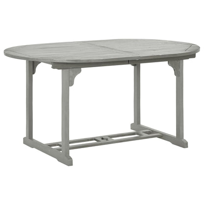 Gartentisch Grau 200x100x75 cm Massivholz Akazie