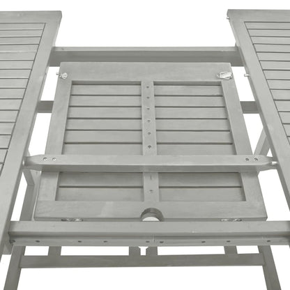 Gartentisch Grau 200x100x75 cm Massivholz Akazie