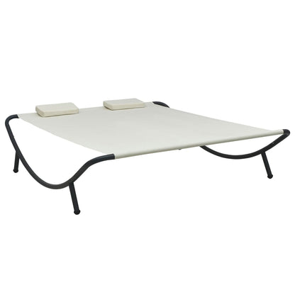 Sonnenliege Stoff Creme