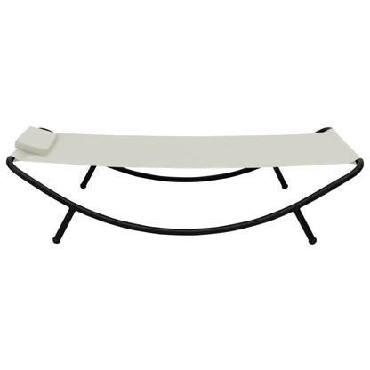Gartenbett Creme 200x90 cm Stahl