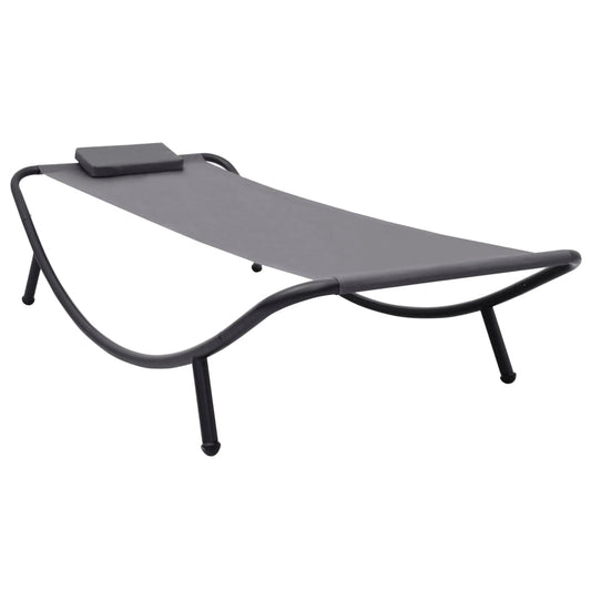 Gartenbett Grau 200×90 cm Stahl