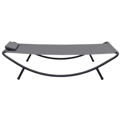 Gartenbett Grau 200×90 cm Stahl