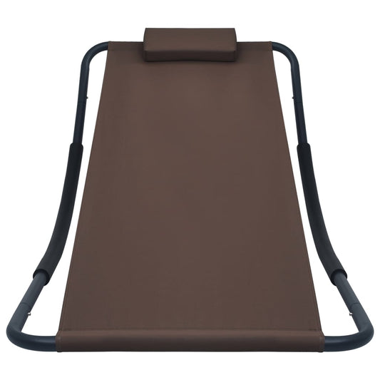Gartenbett Braun 200 x 90 cm Stahl