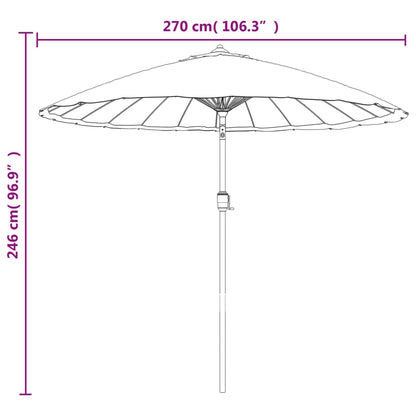 Sonnenschirm mit Aluminium-Mast 270 cm Anthrazit