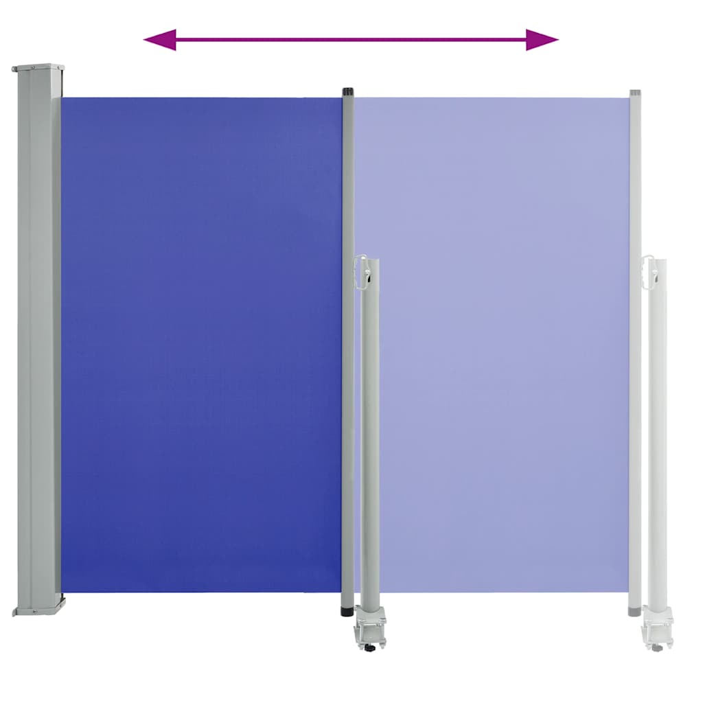 Ausziehbare Seitenmarkise 120x300 cm Blau