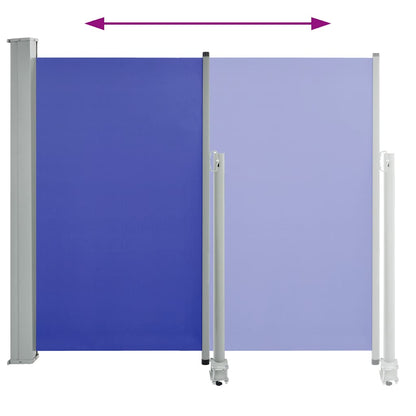 Ausziehbare Seitenmarkise 120x300 cm Blau