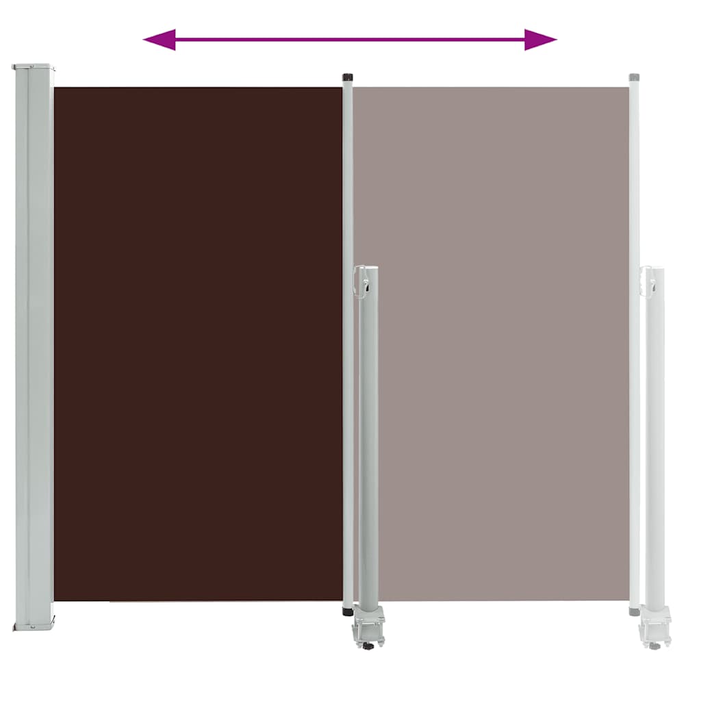 Ausziehbare Seitenmarkise 160x300 cm Braun