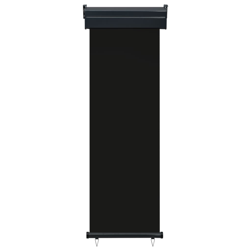 Balkon-Seitenmarkise 65x250 cm Schwarz