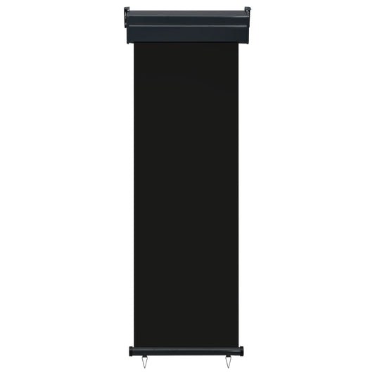 Balkon-Seitenmarkise 65x250 cm Schwarz