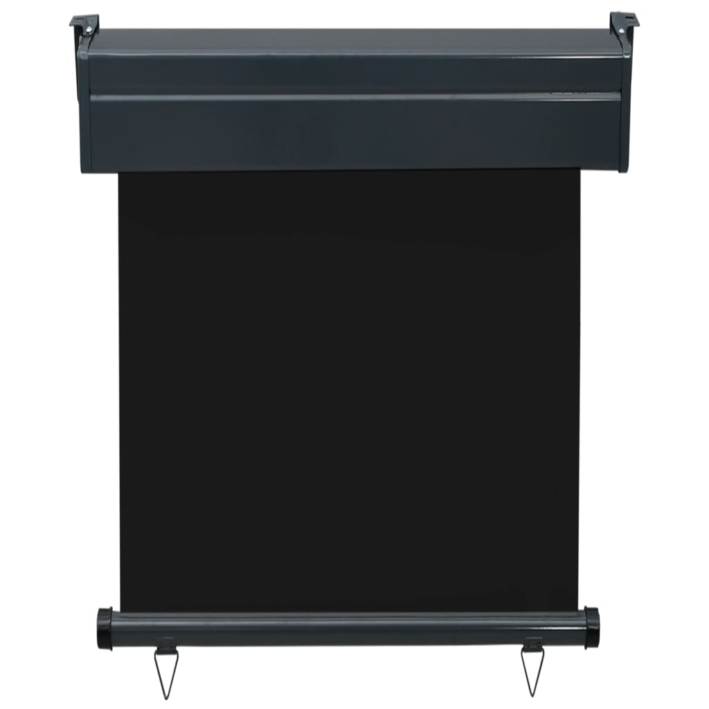 Balkon-Seitenmarkise 65x250 cm Schwarz
