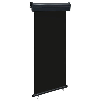Balkon-Seitenmarkise 85x250 cm Schwarz