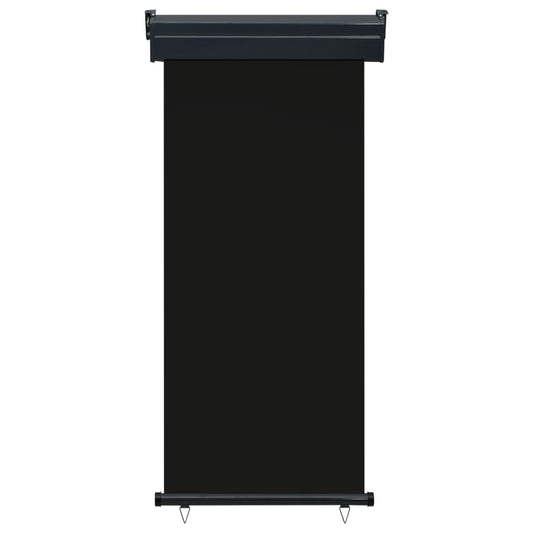 Balkon-Seitenmarkise 85x250 cm Schwarz