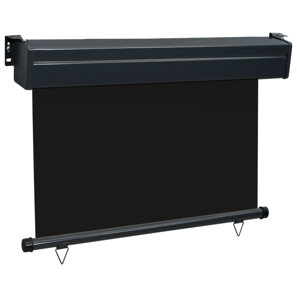 Balkon-Seitenmarkise 85x250 cm Schwarz