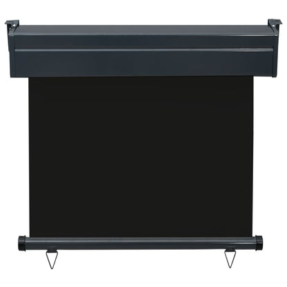 Balkon-Seitenmarkise 85x250 cm Schwarz