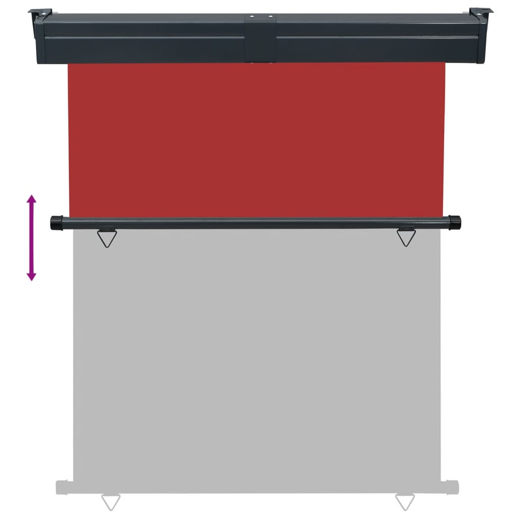 Balkon-Seitenmarkise 145x250 cm Rot