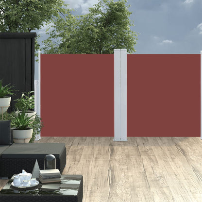 Ausziehbare Seitenmarkise Braun 120 x 600 cm
