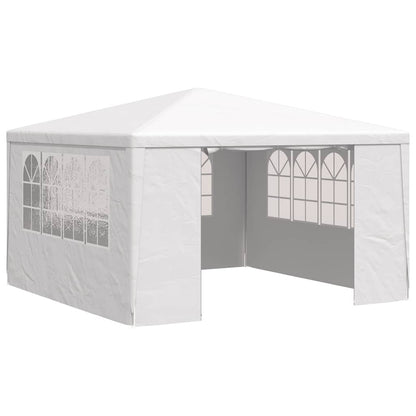 Profi-Partyzelt mit Seitenwänden 4×4 m Weiß 90 g/m²