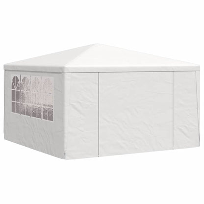 Profi-Partyzelt mit Seitenwänden 4×4 m Weiß 90 g/m²