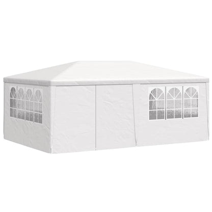 Profi-Partyzelt mit Seitenwänden 4×6 m Weiß 90 g/m²