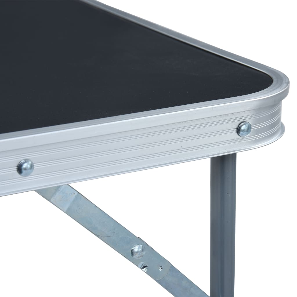 Campingtisch mit Metallgestell Klappbar 80x60 cm Grau