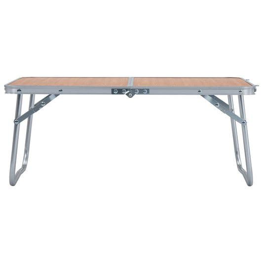 Klappbarer Campingtisch Braun Aluminium 60 x 40 cm