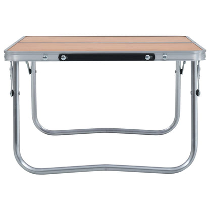 Klappbarer Campingtisch Braun Aluminium 60 x 40 cm