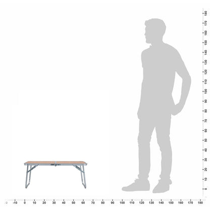 Klappbarer Campingtisch Braun Aluminium 60 x 40 cm